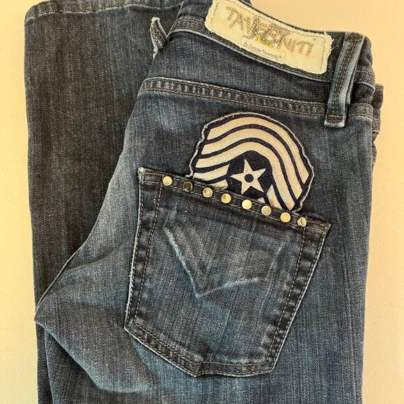 Jimmy Taverniti So Bootcut Low Rise Studded Jeans Size 27 - Picture 16 of 16